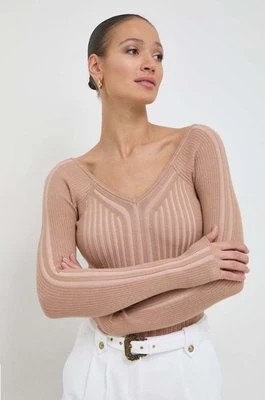 Zdjęcie produktu Guess sweter ALLIE damski kolor brązowy lekki W4RR44 Z2YN2