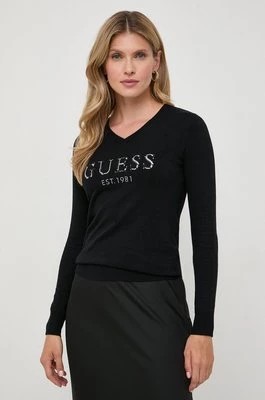 Zdjęcie produktu Guess sweter damski kolor czarny lekki