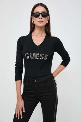 Zdjęcie produktu Guess sweter HAILEY damski kolor czarny lekki W4RR37 Z2NQ2