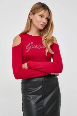 Zdjęcie produktu Guess sweter damski kolor czerwony lekki