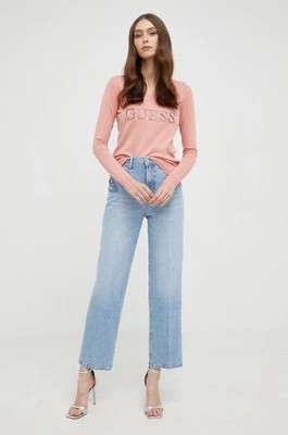 Zdjęcie produktu Guess sweter damski kolor różowy lekki