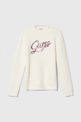 Zdjęcie produktu Guess sweter dziecięcy kolor beżowy ciepły