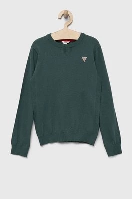 Zdjęcie produktu Guess sweter dziecięcy kolor zielony lekki