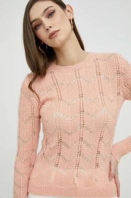 Zdjęcie produktu Guess sweter z domieszką wełny damski kolor pomarańczowy lekki