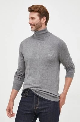 Zdjęcie produktu Guess sweter z domieszką wełny męski kolor szary lekki z golferm