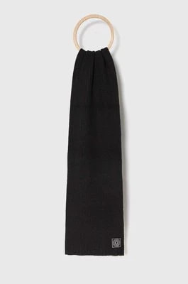 Zdjęcie produktu Guess szalik wełniany kolor czarny gładki