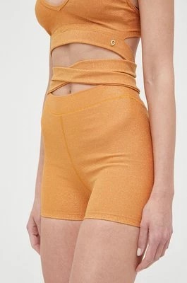 Zdjęcie produktu Guess szorty damskie kolor pomarańczowy gładkie medium waist