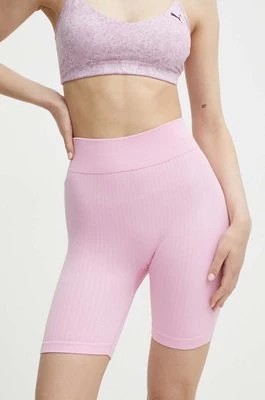 Zdjęcie produktu Guess szorty damskie kolor różowy gładkie medium waist V4GD04 Z3CC0