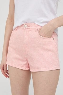 Zdjęcie produktu Guess szorty damskie kolor różowy wzorzyste high waist