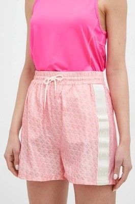 Zdjęcie produktu Guess szorty damskie kolor różowy wzorzyste medium waist