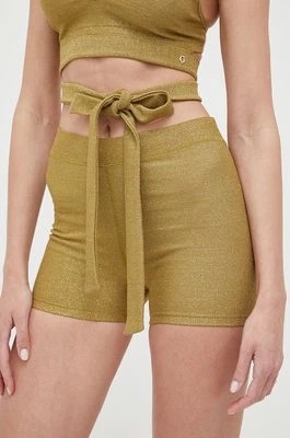 Zdjęcie produktu Guess szorty damskie kolor zielony gładkie medium waist