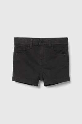 Zdjęcie produktu Guess szorty jeansowe dziecięce kolor czarny gładkie regulowana talia