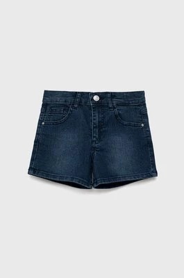 Zdjęcie produktu Guess szorty jeansowe dziecięce kolor granatowy gładkie regulowana talia