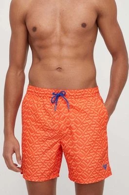Zdjęcie produktu Guess szorty kąpielowe kolor pomarańczowy F4GT06 WG2A2