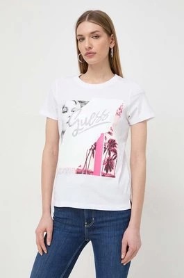 Zdjęcie produktu Guess t-shirt bawełniany COLLAGE damski W4GI17 I3Z14