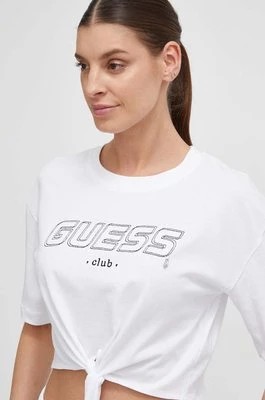 Zdjęcie produktu Guess t-shirt bawełniany NATALIA damski kolor biały V4GI10 I3Z14