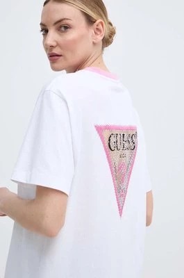 Zdjęcie produktu Guess t-shirt bawełniany damski kolor biały W4GI35 JA914