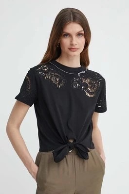 Zdjęcie produktu Guess t-shirt bawełniany damski kolor czarny W4GI15 I3Z14
