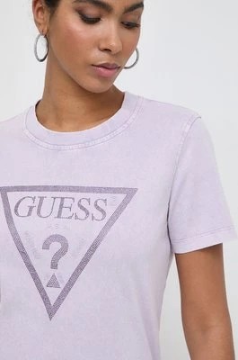 Zdjęcie produktu Guess t-shirt bawełniany damski kolor różowy W4GI26 I3Z14