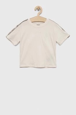 Zdjęcie produktu Guess t-shirt bawełniany dziecięcy kolor beżowy