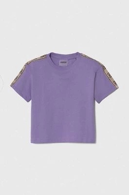 Zdjęcie produktu Guess t-shirt bawełniany dziecięcy kolor fioletowy