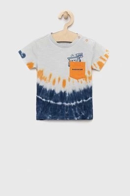 Zdjęcie produktu Guess t-shirt bawełniany dziecięcy kolor niebieski wzorzysty