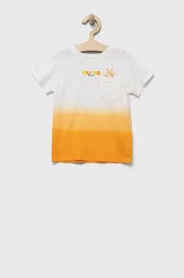 Zdjęcie produktu Guess t-shirt bawełniany dziecięcy kolor pomarańczowy wzorzysty