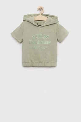 Zdjęcie produktu Guess t-shirt bawełniany dziecięcy kolor zielony