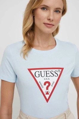 Zdjęcie produktu Guess t-shirt bawełniany kolor niebieski W1YI1B I3Z14