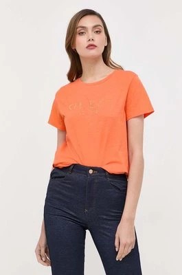 Zdjęcie produktu Guess t-shirt bawełniany CRYSTAL kolor pomarańczowy W3GI76 K8G01