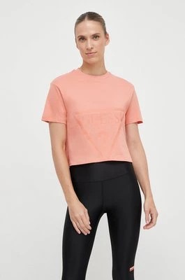 Zdjęcie produktu Guess t-shirt bawełniany ADELE kolor pomarańczowy V2YI06 K8HM0