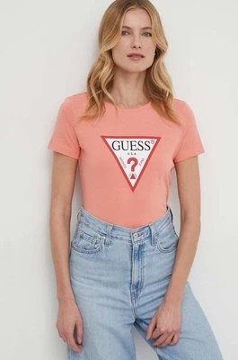 Zdjęcie produktu Guess t-shirt bawełniany kolor pomarańczowy W1YI1B I3Z14