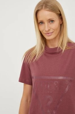 Zdjęcie produktu Guess t-shirt bawełniany ADELE kolor różowy V2YI06 K8HM0