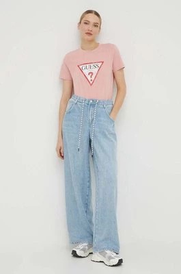 Zdjęcie produktu Guess t-shirt bawełniany kolor różowy W2BI69 K8FQ1