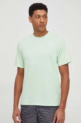 Zdjęcie produktu Guess t-shirt bawełniany kolor zielony z aplikacją F3GI00 K8HM0