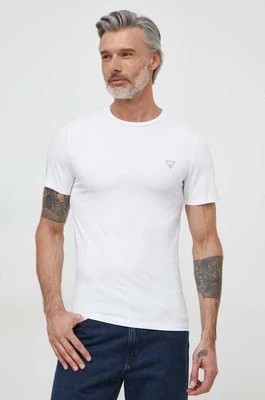 Zdjęcie produktu Guess t-shirt bawełniany męski kolor biały gładki M2YI36 I3Z14