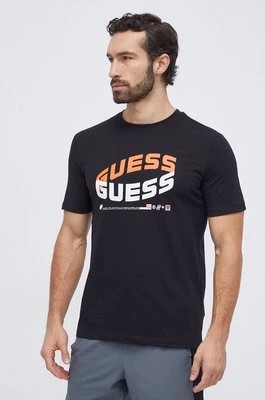Zdjęcie produktu Guess t-shirt bawełniany DALACH męski kolor czarny z nadrukiem Z4RI03 I3Z14