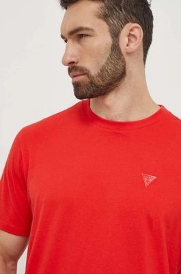 Zdjęcie produktu Guess t-shirt bawełniany męski kolor czerwony z aplikacją F3GI00 K8HM0