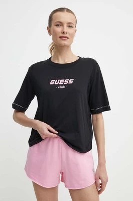 Zdjęcie produktu Guess t-shirt bawełniany NATALIA damski kolor czarny V4GI11 JA914