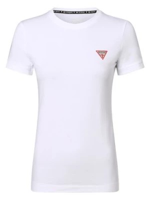 Zdjęcie produktu GUESS T-shirt damski Kobiety Bawełna biały jednolity,