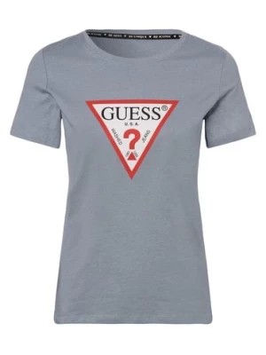 Zdjęcie produktu GUESS T-shirt damski Kobiety Bawełna niebieski nadruk,