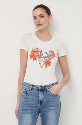 Zdjęcie produktu Guess t-shirt damski kolor beżowy W4GI62 J1314