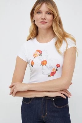 Zdjęcie produktu Guess t-shirt FLOWER damski kolor biały W4RI08 KA0Q1