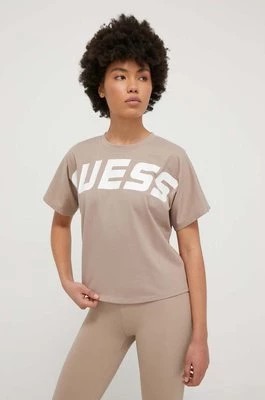 Zdjęcie produktu Guess t-shirt DEANA damski kolor brązowy V4RI09 KC2Z0
