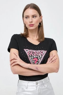 Zdjęcie produktu Guess t-shirt SPRING damski kolor czarny W4RI44 J1314
