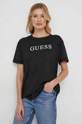 Zdjęcie produktu Guess t-shirt DEANA damski kolor czarny V4RI13 KB9I0
