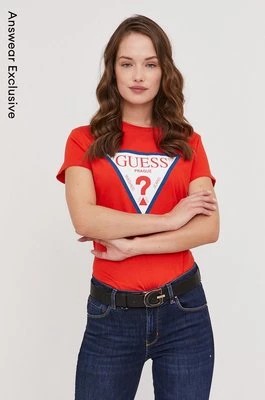 Zdjęcie produktu Guess T-shirt damski kolor czerwony