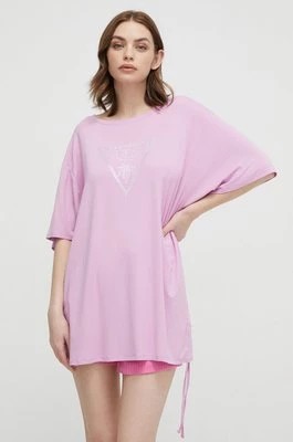 Zdjęcie produktu Guess t-shirt damski kolor fioletowy E4GI00 K68D2