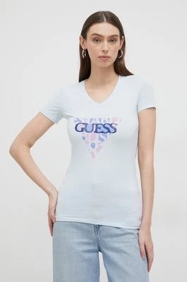 Zdjęcie produktu Guess t-shirt damski kolor niebieski