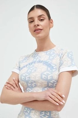 Zdjęcie produktu Guess t-shirt damski kolor niebieski odkryte plecy